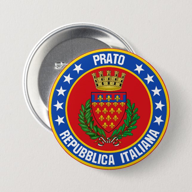 Badge Rond 7,6 Cm Prato (Devant & derrière)