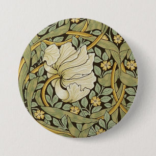 Badge Rond 7,6 Cm Pré-raphate de William Morris Pimpernel Vintage