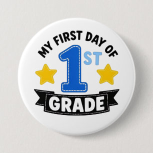 Badge Rond 7,6 Cm Premier jour de 1re année
