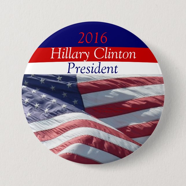 Badge Rond 7,6 Cm Président 2016 de Hillary Clinton par (Devant)