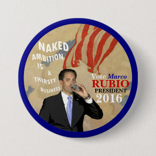 Badge Rond 7,6 Cm Président 2016 de Marco Rubio de vote