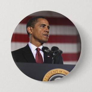 Badge Rond 7,6 Cm Président Barack Obama