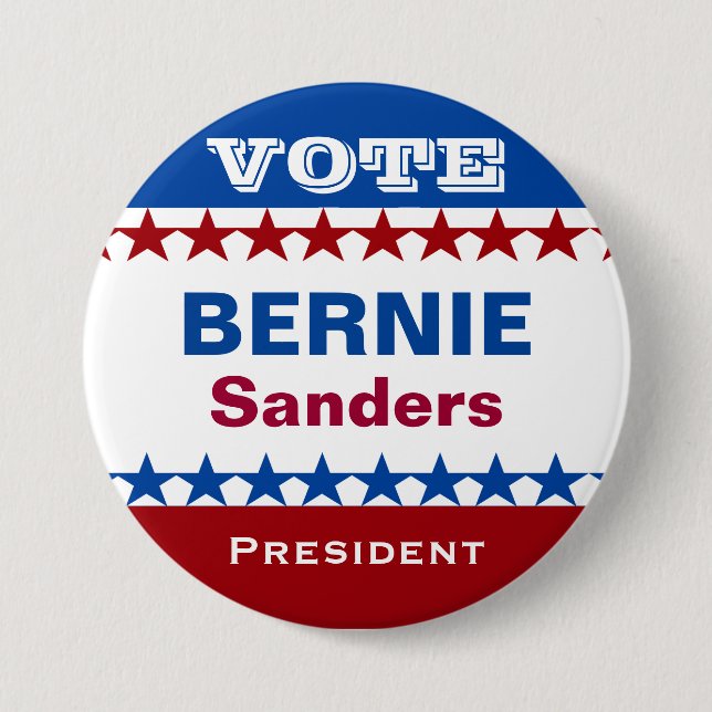 Badge Rond 7,6 Cm Président de ponceuses de Bernie de vote (Devant)