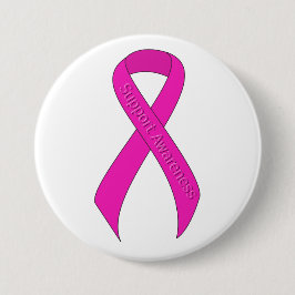 Badge Rond 7,6 Cm Prise en charge du ruban rose chaud