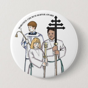 Badge Rond 7,6 Cm Prix du Serveur de l'Église Maronite