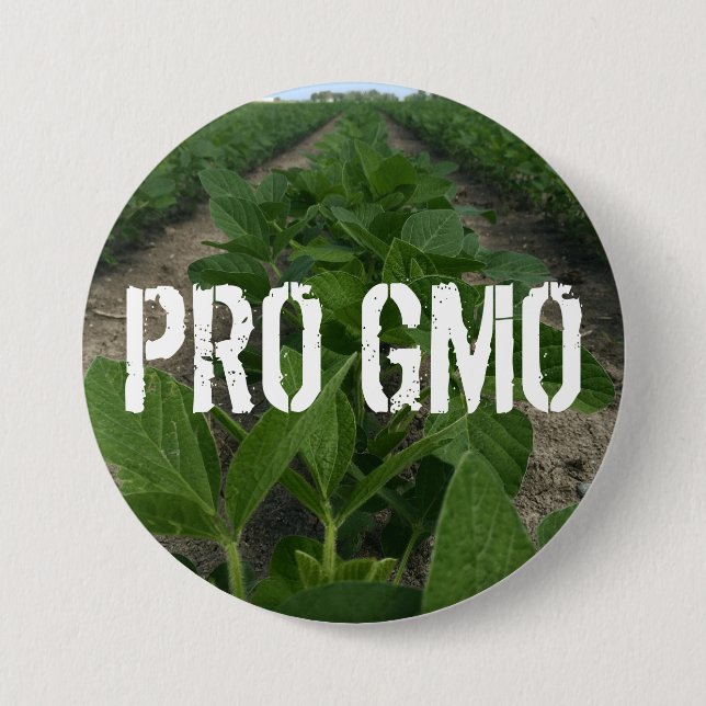 Badge Rond 7,6 Cm Pro bouton de GMO (Devant)