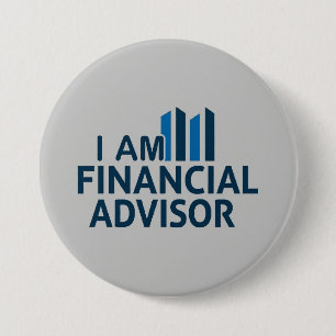 Badge Rond 7,6 Cm Professionnel Je suis conseiller financier