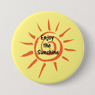 Badge Rond 7,6 Cm Profitez du bouton Soleil