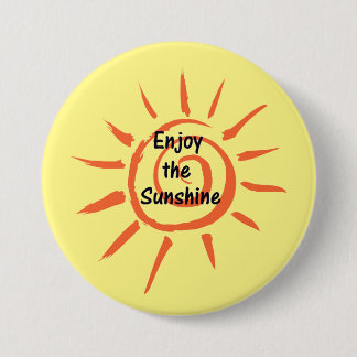 Badge Rond 7,6 Cm Profitez du bouton Soleil