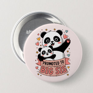 Badge Rond 7,6 Cm Promu à la grande soeur