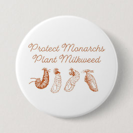 Badge Rond 7,6 Cm Protéger les monarques Plantez l'asclépiade