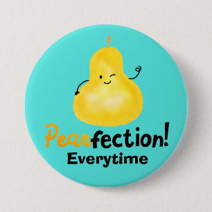Badge Rond 7,6 Cm Pun à poil positif - Perfection