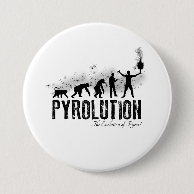 Badge Rond 7,6 Cm Pyrolution - l'évolution de Pyros (Devant)
