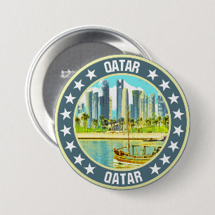Badge Rond 7,6 Cm Qatar