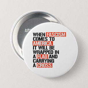 Badge Rond 7,6 Cm Quand le fascisme arrive en Amérique