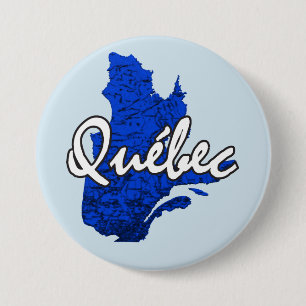 Badge Rond 7,6 Cm Quebec