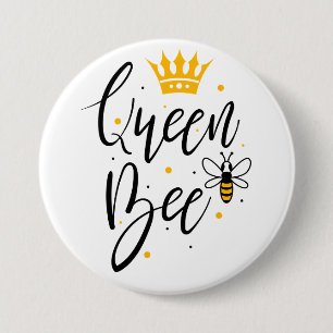 Badge Rond 7,6 Cm Queen Bee