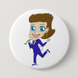 Badge Rond 7,6 Cm queue de lapin de chibi
