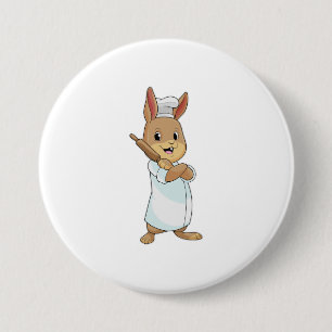 Badge Rond 7,6 Cm Rabbit comme boulon avec broche