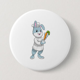 Badge Rond 7,6 Cm Rabbit comme cuire à la carotte