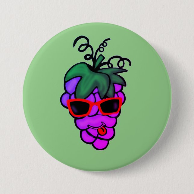 Badge Rond 7,6 Cm raisin (Devant)