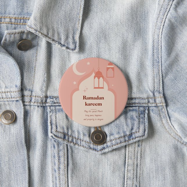 Badge Rond 7,6 Cm Ramadan Kareem (En situation)