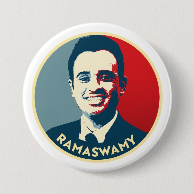 BADGE ROND 7,6 CM RAMASWAMY 2024 (Devant)