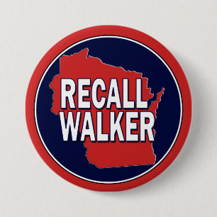 Badge Rond 7,6 Cm Rappel du gouverneur Scott Walker