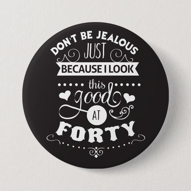 Badge Rond 7,6 Cm Regardez bien Quarty (Devant)