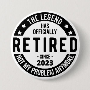Badge Rond 7,6 Cm régime de retraite