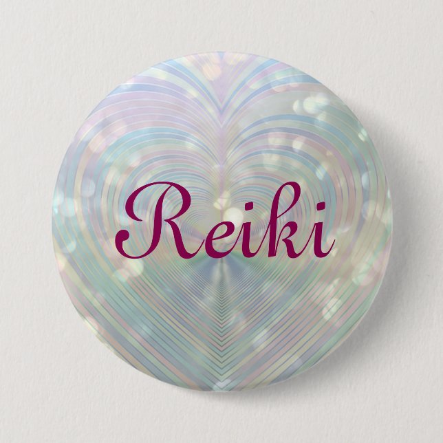 Badge Rond 7,6 Cm Reiki (Devant)