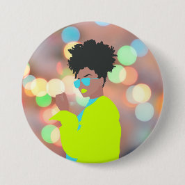 Badge Rond 7,6 Cm Reine dansante.
