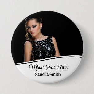Badge Rond 7,6 Cm Reine du Pageant