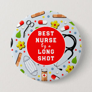 Badge Rond 7,6 Cm Remerciement aux infirmières
