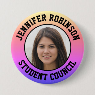 Badge Rond 7,6 Cm Remplacer la photo   Conseil étudiant