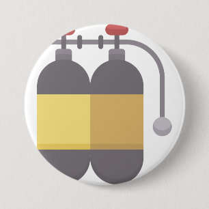 Badge Rond 7,6 Cm Réservoir d'oxygène - Réservoir de plongée