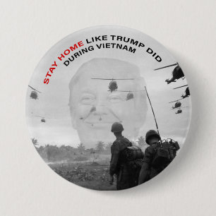 BADGE ROND 7,6 CM RESTE À LA MAISON COMME TRUMP L'A FAIT