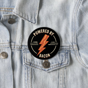 Badge Rond 7,6 Cm Retro Bacon Lover Drôle Conception alimentaire ave