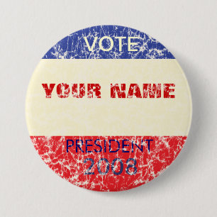 Badge Rond 7,6 Cm Rétro bouton personnalisé de campagne