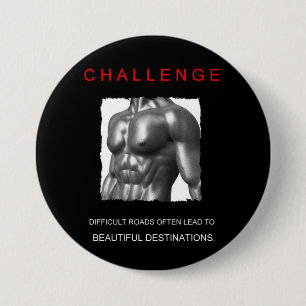 Badge Rond 7,6 Cm réussite sportive objectifs de motivation