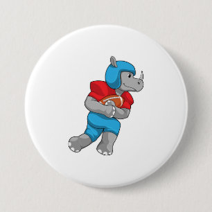 Badge Rond 7,6 Cm Rhino de football