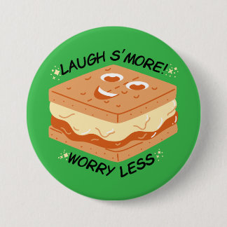 Badge Rond 7,6 Cm Rire S'inquiète moins