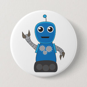 Badge Rond 7,6 Cm Robot