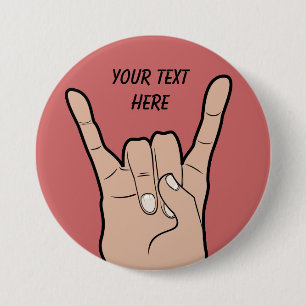 Badge Rond 7,6 Cm ROCK ON boutons personnalisés