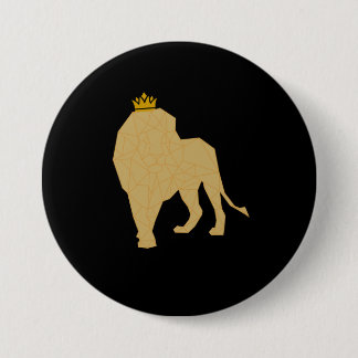 Badge Rond 7,6 Cm Roi de l'or de noir de jungle