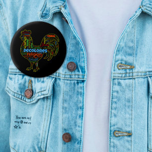 Badge Rond 7,6 Cm Rooster de DeColores Cursillo Mot Cloud