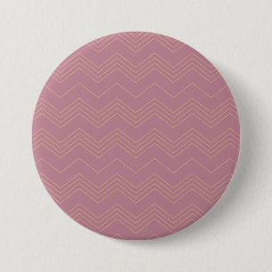 Badge Rond 7,6 Cm Rose, simple, moderne, cool, motif en zigzag tenda