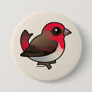Badge Rond 7,6 Cm Rosefinch commun mignon