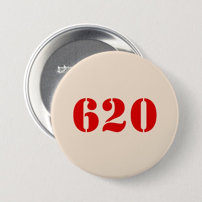 Badge Rond 7,6 Cm rouge 620 (Devant & derrière)