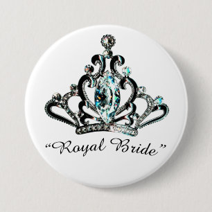 Badge Rond 7,6 Cm "Royal Bride" Tiara buttons